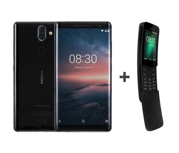 Nokia 8 Sirocco czarny + Nokia 8110 Dual Sim czarny - 461934 - zdjęcie
